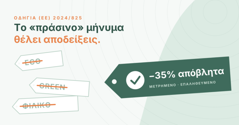 Πράσινοι ισχυρισμοί: τι αλλάζει με την Οδηγία (ΕΕ) 2024/825